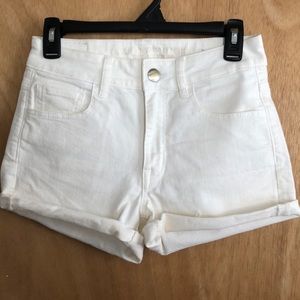 American Eagle Outfitters white jean shorts